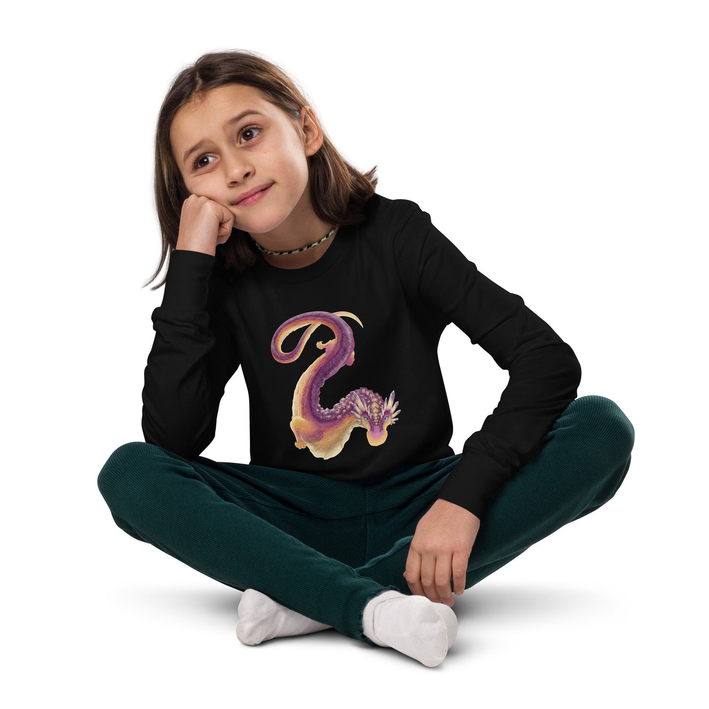 Fluorite Mineral Dragon - Youth Long Sleeve Tee
