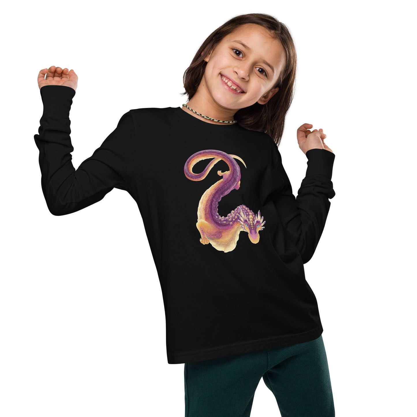 Fluorite Mineral Dragon - Youth Long Sleeve Tee