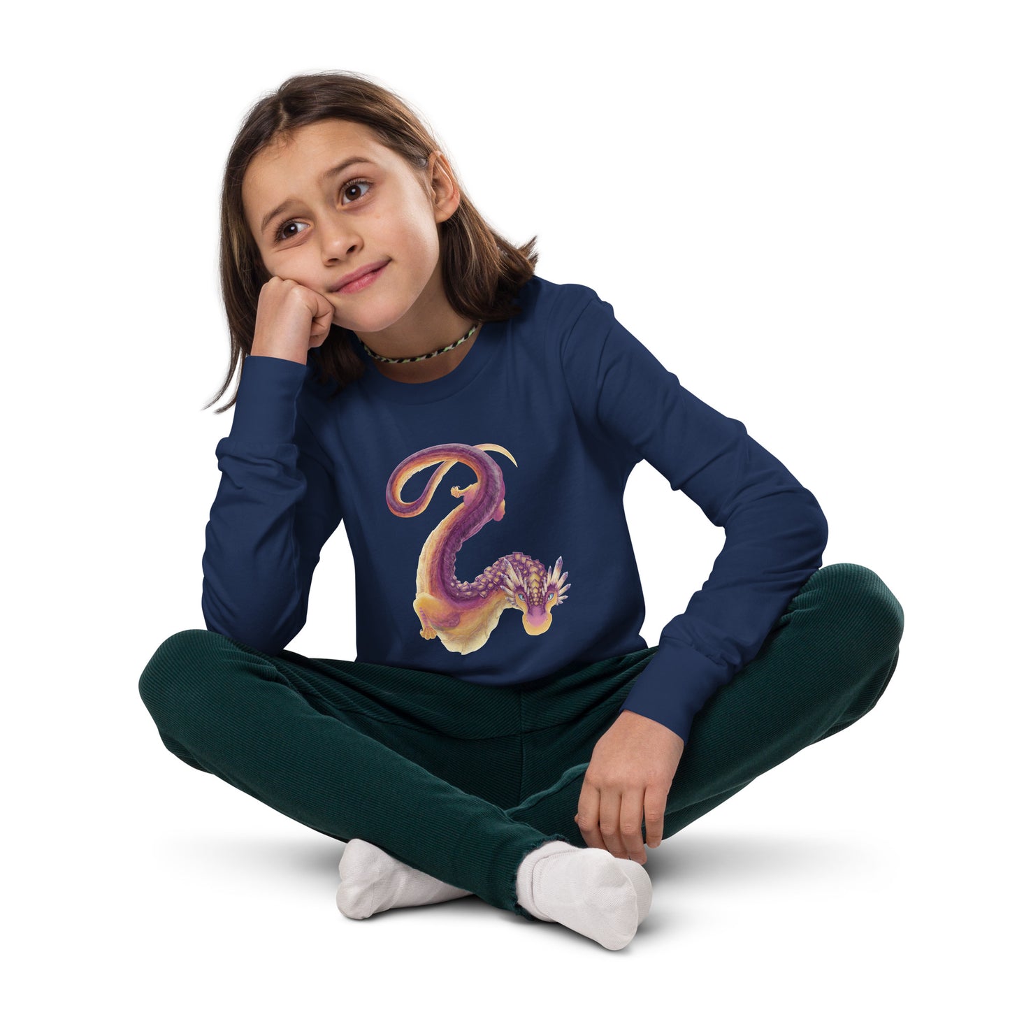 Fluorite Mineral Dragon - Youth Long Sleeve Tee
