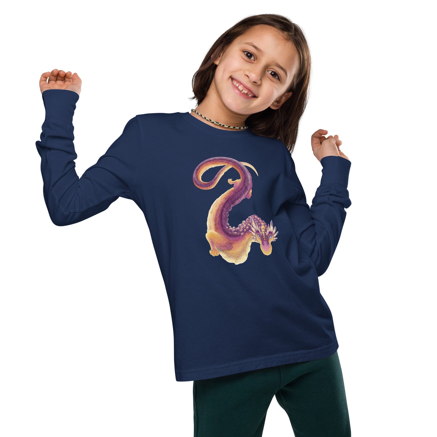 Fluorite Mineral Dragon - Youth Long Sleeve Tee