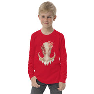 Fungal Warthog Skull - Unisex Youth Long Sleeve Tee