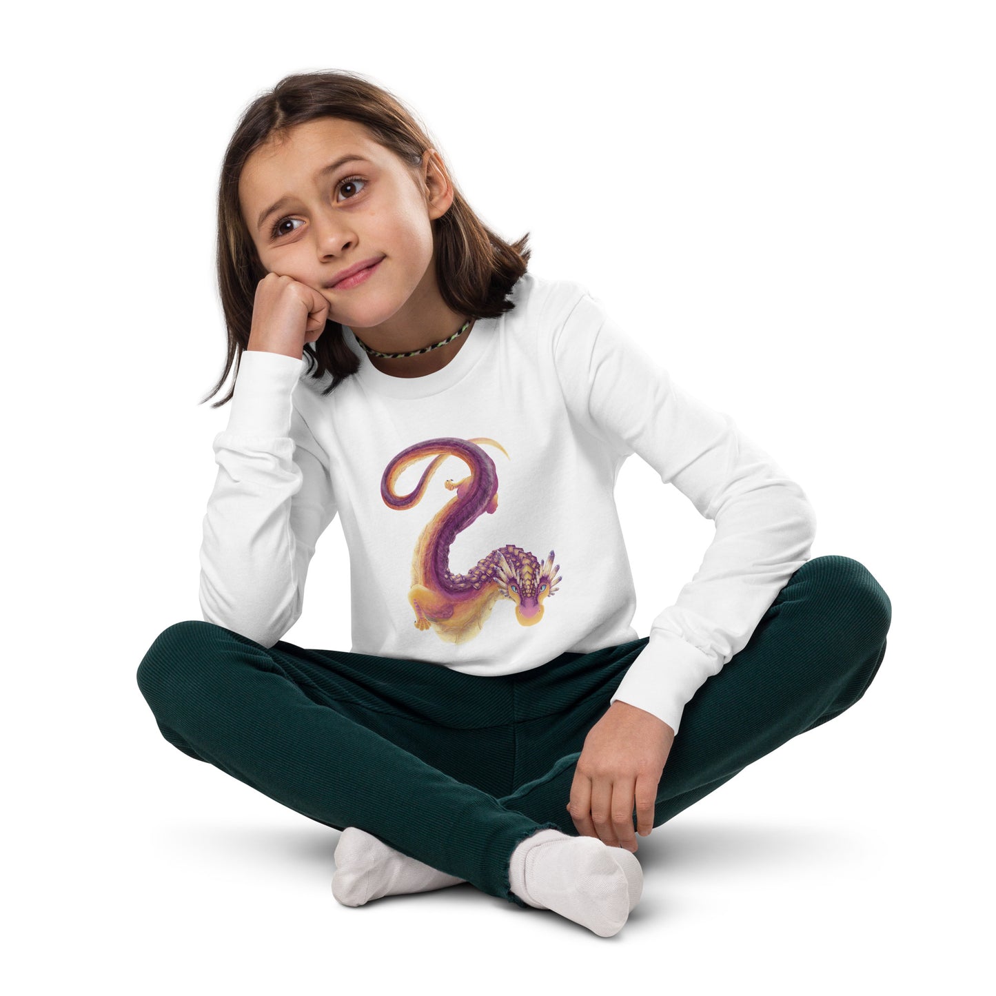 Fluorite Mineral Dragon - Youth Long Sleeve Tee