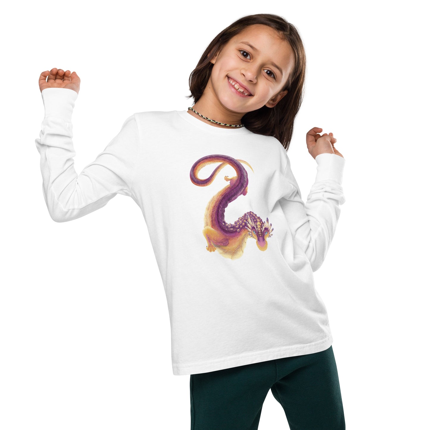 Fluorite Mineral Dragon - Youth Long Sleeve Tee
