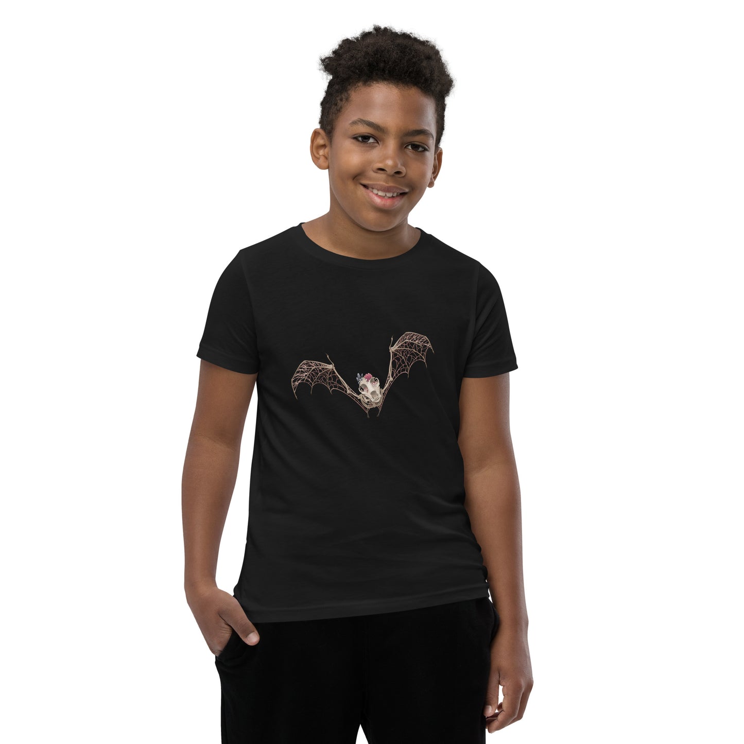 Fungal Bat Skeleton - Youth Short Sleeve T-Shirt