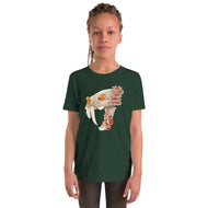 Fungal Sabertooth Skull - Youth Short Sleeve T-Shirt