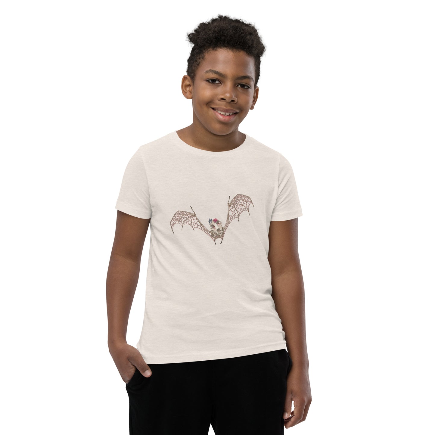Fungal Bat Skeleton - Youth Short Sleeve T-Shirt