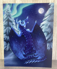 Azurite Mineral Dragon - Art Print
