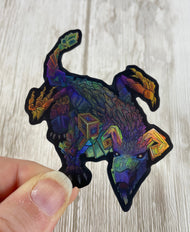 Bismuth Mineral Dragon - Holographic Die Cut Sticker