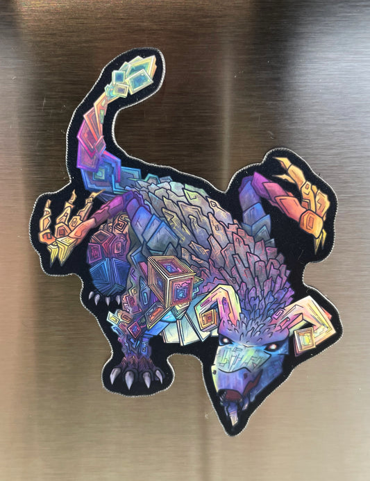 Bismuth Mineral Dragon - Magnet