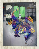 Bismuth Mineral Dragon - Art Print