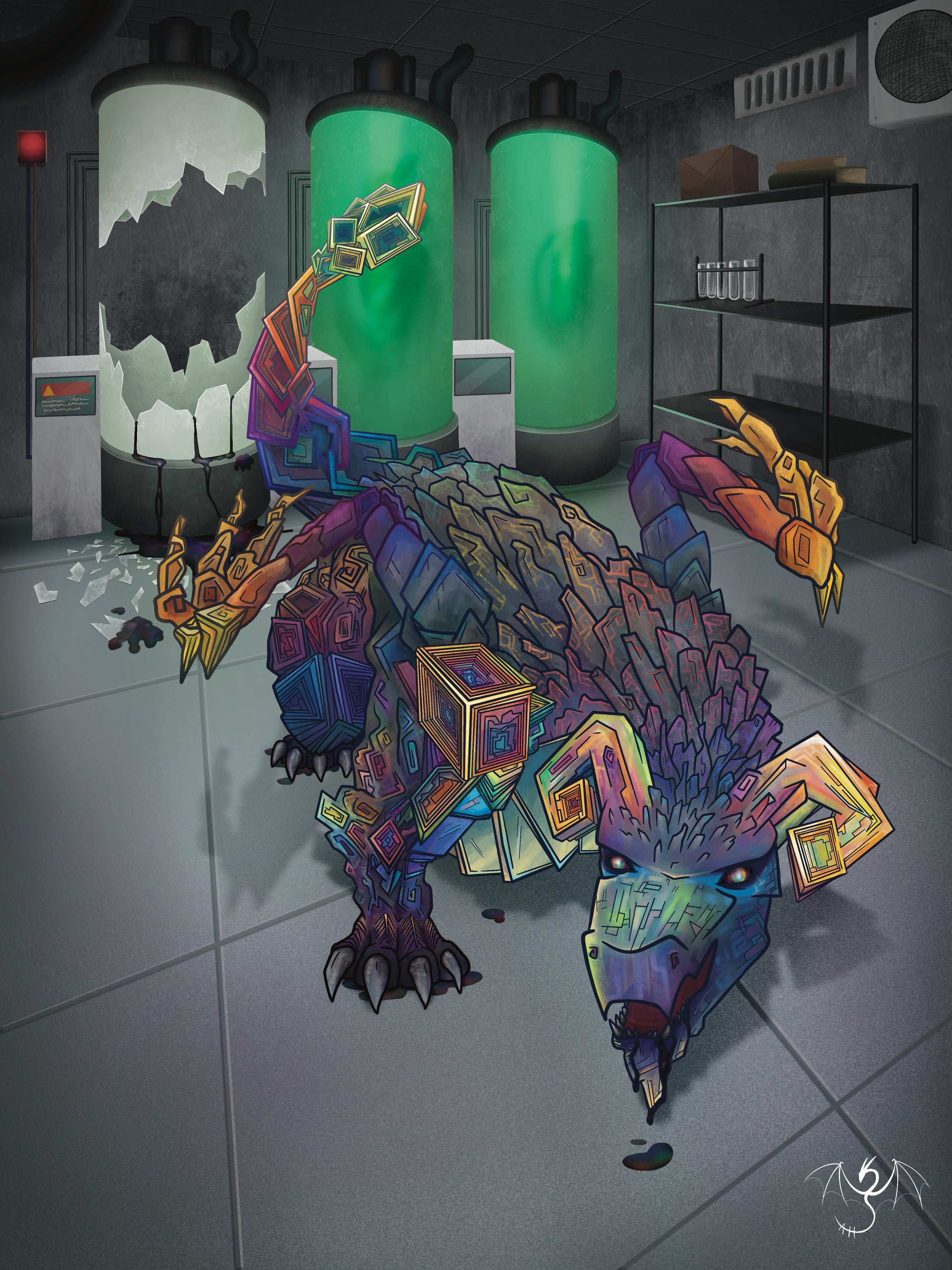 Bismuth Mineral Dragon