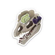 Fungal Dilophosaurus Skull - Matte Sticker