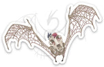 Fungal Bat Skeleton - Matte Sticker