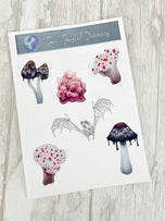 Fungal Bat Skeleton - Sticker Sheet