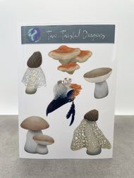 Fungal Crow Skull - Sticker Sheet