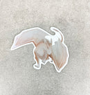 Scolecite Mineral Dragon - Holographic Sticker