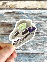 Fungal Dilophosaurus Skull - Matte Sticker