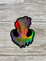 Fungal Warthog Skull - Holographic Sticker