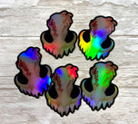 Fungal Warthog Skull - Holographic Sticker
