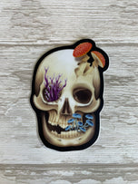 Fungal Human Skull - Matte Sticker