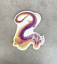 Fluorite Mineral Dragon - Matte Sticker