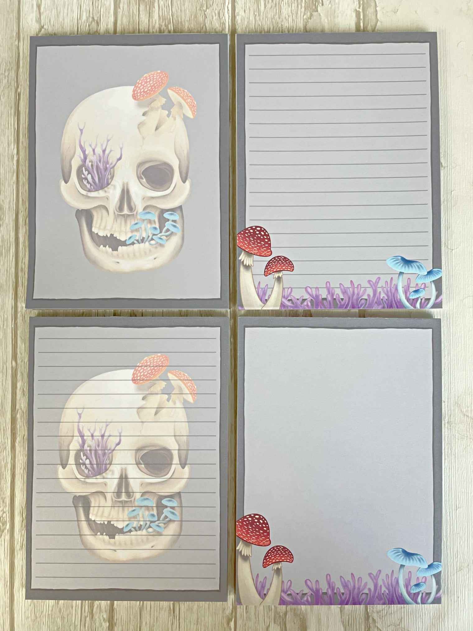 Fungal Human Skull - 5 x 7 Note Pads โ Two Twisted Dragons
