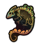 Fungal Chameleon Skeleton - Holographic Sticker