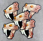 Fungal Sabertooth Skull - Matte Sticker