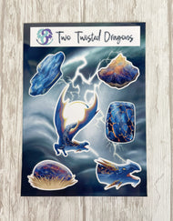 Pietersite Mineral Dragon - Sticker Sheet