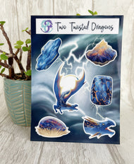 Pietersite Mineral Dragon - Sticker Sheet