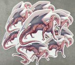 Rhodochrosite Mineral Dragon - Matte Sticker