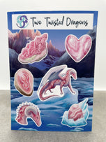 Rhodochrosite Mineral Dragon - Sticker Sheet
