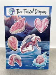 Rhodochrosite Mineral Dragon - Sticker Sheet