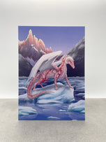 Rhodochrosite Mineral Dragon - Art Print
