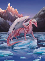 Rhodochrosite Mineral Dragon - Art Print