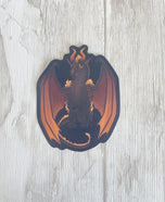 Wulfenite Mineral Dragon - Holographic Die Cut Sticker