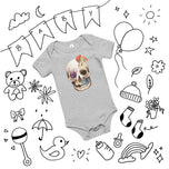 Fungal Human Skull - Baby Short Sleeve One Piece