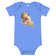 Fungal Giraffe Skull - Baby Short Sleeve Onesie