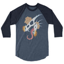 Fungal Dragon Skull - 3/4 Sleeve Raglan Shirt