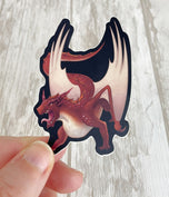Cinnabar Mineral Dragon - Matte Sticker