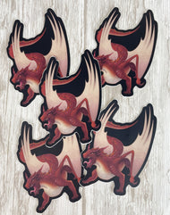 Cinnabar Mineral Dragon - Matte Sticker
