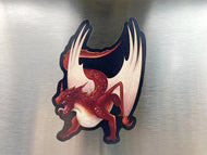 Cinnabar Mineral Dragon - Magnet