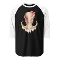 Fungal Warthog Skull - 3/4 Sleeve Raglan Shirt