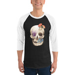 Fungal Human Skull - 3/4 Sleeve Raglan Shirt