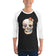 Fungal Human Skull - 3/4 Sleeve Raglan Shirt