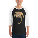 Septarian Mineral Dragon - 3/4 Sleeve Raglan Shirt