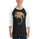 Septarian Mineral Dragon - 3/4 Sleeve Raglan Shirt