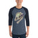 Fungal Dilophosaurus Skull - 3/4 sleeve raglan shirt