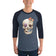 Fungal Human Skull - 3/4 Sleeve Raglan Shirt