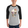 Fungal Human Skull - 3/4 Sleeve Raglan Shirt